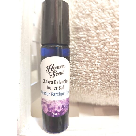 Lavender Patchouli Clove Aromatherapy Roller Ball: Natural Essential Oil Blend - Picture 1 of 10